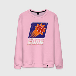 Свитшот хлопковый мужской НБА - Финикс, цвет: светло-розовый