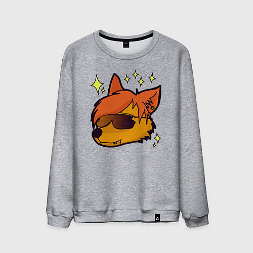 Мужской свитшот Клёвый лис / Меланж – фото 1