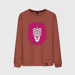 Свитшот хлопковый мужской Pink Lion, цвет: кирпичный