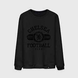 Свитшот хлопковый мужской Chelsea Football Club, цвет: черный