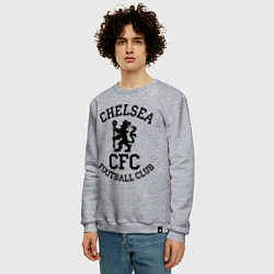Свитшот хлопковый мужской Chelsea CFC, цвет: меланж — фото 2