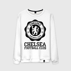Свитшот хлопковый мужской Chelsea FC: Emblem, цвет: белый