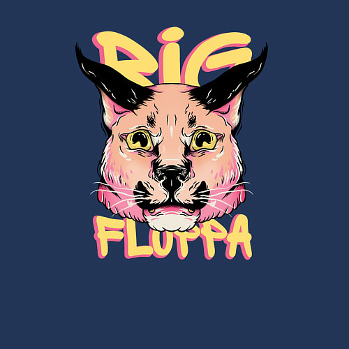 Мужской свитшот Big Cat Floppa / Тёмно-синий – фото 3