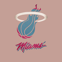 Свитшот хлопковый мужской Miami Heat, цвет: пыльно-розовый — фото 2