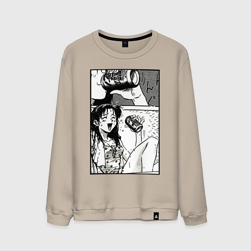 Мужской свитшот Девушка из манги / Миндальный – фото 1