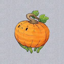 Свитшот хлопковый мужской Недовольная тыква, цвет: меланж — фото 2