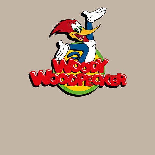 Мужской свитшот Дятел Вуди лого / Миндальный – фото 3