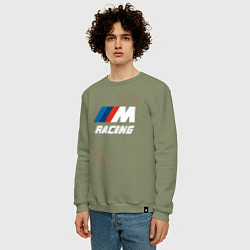 Свитшот хлопковый мужской BMW - Pro Racing, цвет: авокадо — фото 2