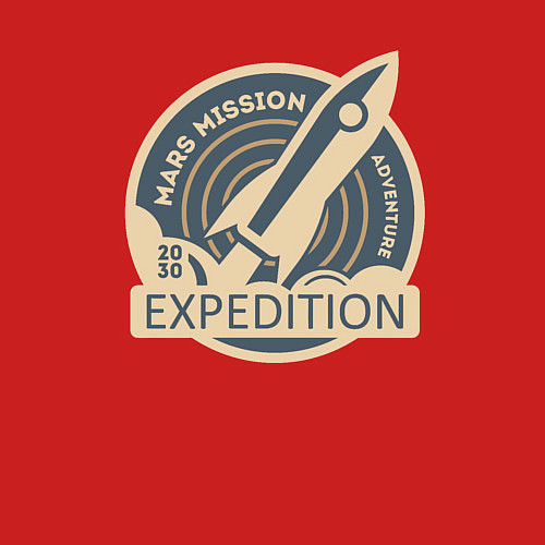 Мужской свитшот На Марс - 2030 / Красный – фото 3