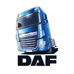 Свитшот хлопковый мужской Daf Truck, цвет: белый — фото 2