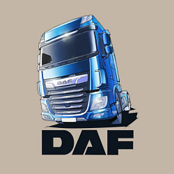 Свитшот хлопковый мужской Daf Truck, цвет: миндальный — фото 2