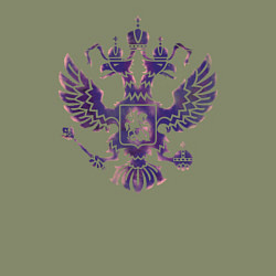 Свитшот хлопковый мужской Акварельный герб России, цвет: авокадо — фото 2