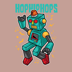 Свитшот хлопковый мужской Танцующий робот, цвет: пыльно-розовый — фото 2