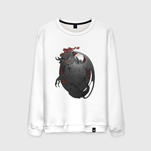 Мужской свитшот Ночной хищник / Белый – фото 1