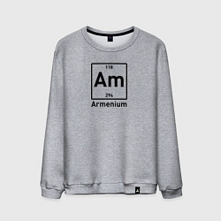 Свитшот хлопковый мужской Am -Armenium, цвет: меланж
