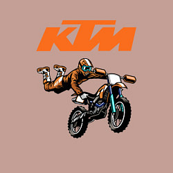 Свитшот хлопковый мужской KTM МОТОКРОСС Z, цвет: пыльно-розовый — фото 2