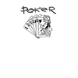 Свитшот хлопковый мужской Poker, цвет: белый — фото 2