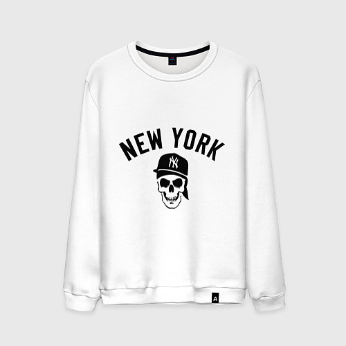 Мужской свитшот New York Gangsta / Белый – фото 1