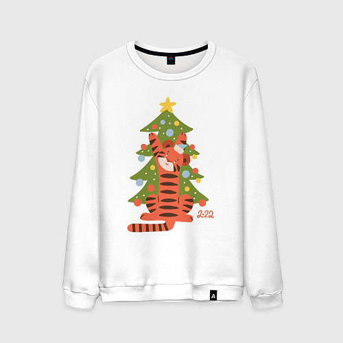 Мужской свитшот Год Тигра 2022 / Белый – фото 1