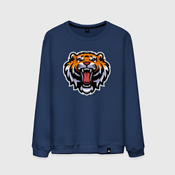 Свитшот хлопковый мужской Tiger Head, цвет: тёмно-синий
