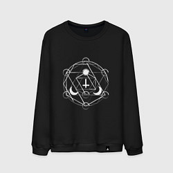 Свитшот хлопковый мужской Occult Mandala, цвет: черный