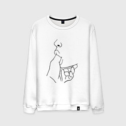 Свитшот хлопковый мужской СТРАСТЬ PASSION, цвет: белый