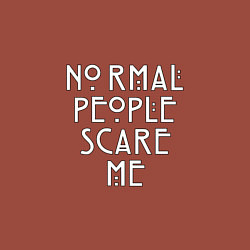 Свитшот хлопковый мужской Normal people scare me аиу, цвет: кирпичный — фото 2