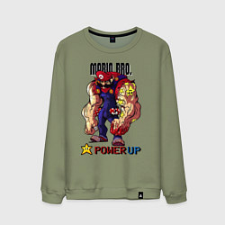 Свитшот хлопковый мужской Big Mario, цвет: авокадо