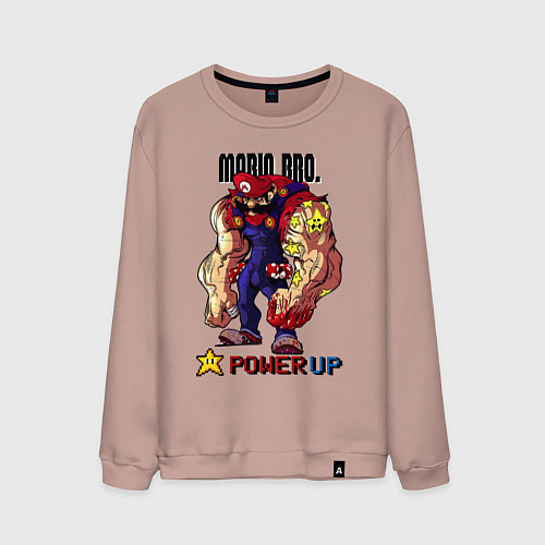 Мужской свитшот Big Mario / Пыльно-розовый – фото 1