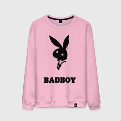 Свитшот хлопковый мужской BAD BOY PLAYBOY, цвет: светло-розовый