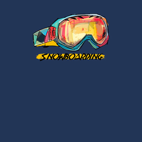 Мужской свитшот Очки сноубордиста / Тёмно-синий – фото 3