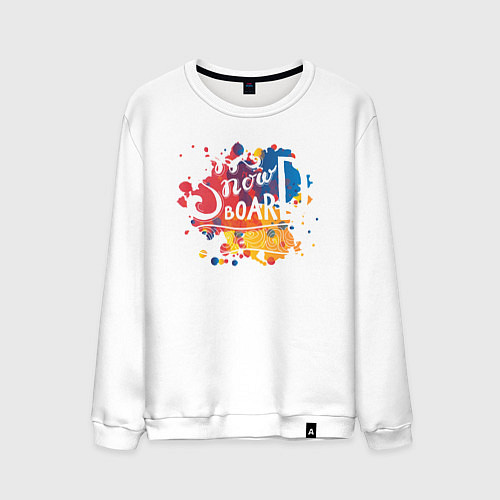 Мужской свитшот BRIGHT SNOW BOARD / Белый – фото 1
