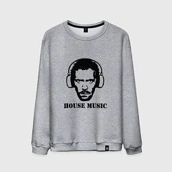 Свитшот хлопковый мужской Dr House music, цвет: меланж