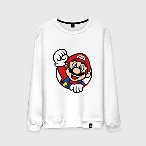 Мужской свитшот MarioFace / Белый – фото 1