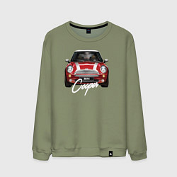 Свитшот хлопковый мужской Авто Mini Cooper, цвет: авокадо