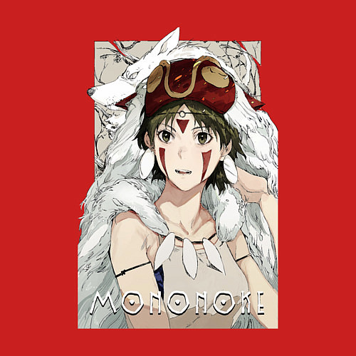 Мужской свитшот Princеss mononoke / Красный – фото 3