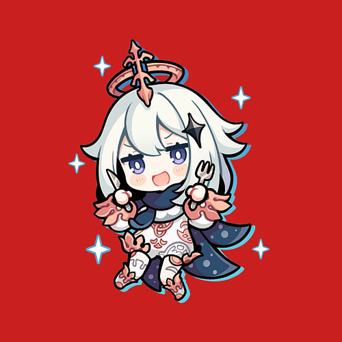 Мужской свитшот Paimon тян / Красный – фото 3