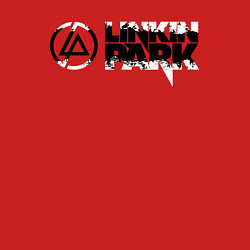 Свитшот хлопковый мужской Линкин Парк Лого ЧБ Рок Linkin Park, цвет: красный — фото 2