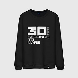 Свитшот хлопковый мужской 30 Seconds To Mars logo, цвет: черный