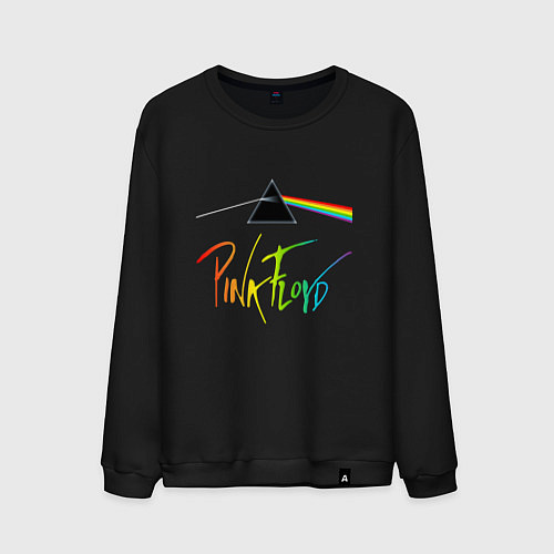 Мужской свитшот PINK FLOYD COLOR LOGO / Черный – фото 1