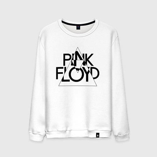 Мужской свитшот PINK FLOYD LOGO ПИНК ФЛОЙД / Белый – фото 1