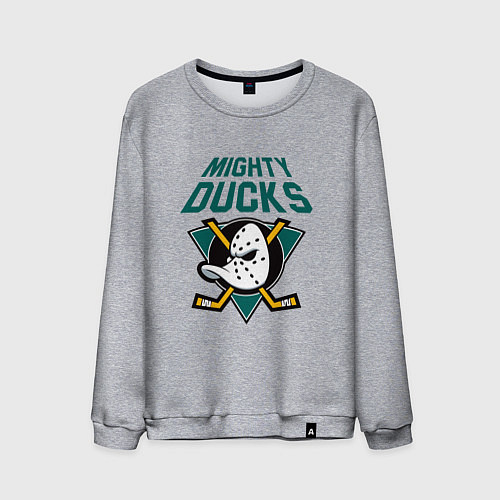 Мужской свитшот Анахайм Дакс, Mighty Ducks / Меланж – фото 1