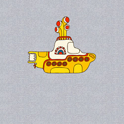 Свитшот хлопковый мужской The Beatles Yellow Submarine в дудл стиле, цвет: меланж — фото 2