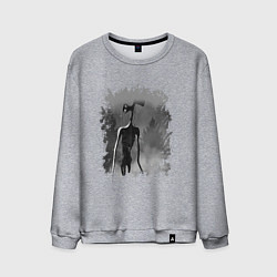 Свитшот хлопковый мужской СИРЕНОГОЛОВЫЙ В ТУМАНЕ, цвет: меланж