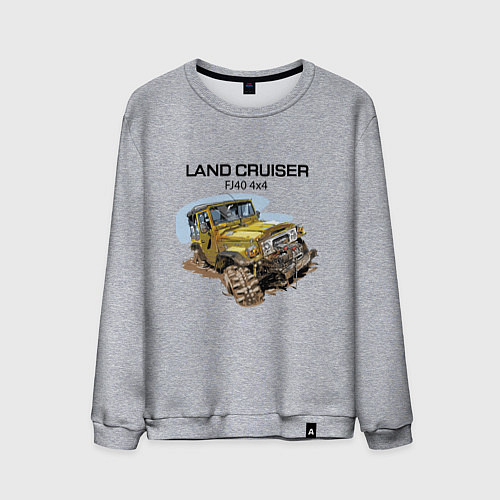Мужской свитшот Toyota Land Cruiser FJ 40 4X4 / Меланж – фото 1