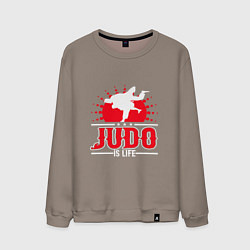 Свитшот хлопковый мужской Judo Life, цвет: утренний латте