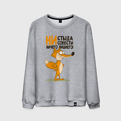Свитшот хлопковый мужской Моя совесть, цвет: меланж