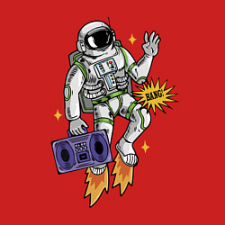 Свитшот хлопковый мужской Space disco bang!, цвет: красный — фото 2