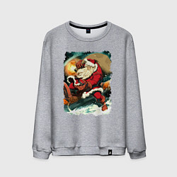 Мужской свитшот Дед Мороз спешит с подарками