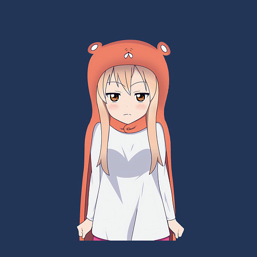 Мужской свитшот Недовольная Умару / Тёмно-синий – фото 3